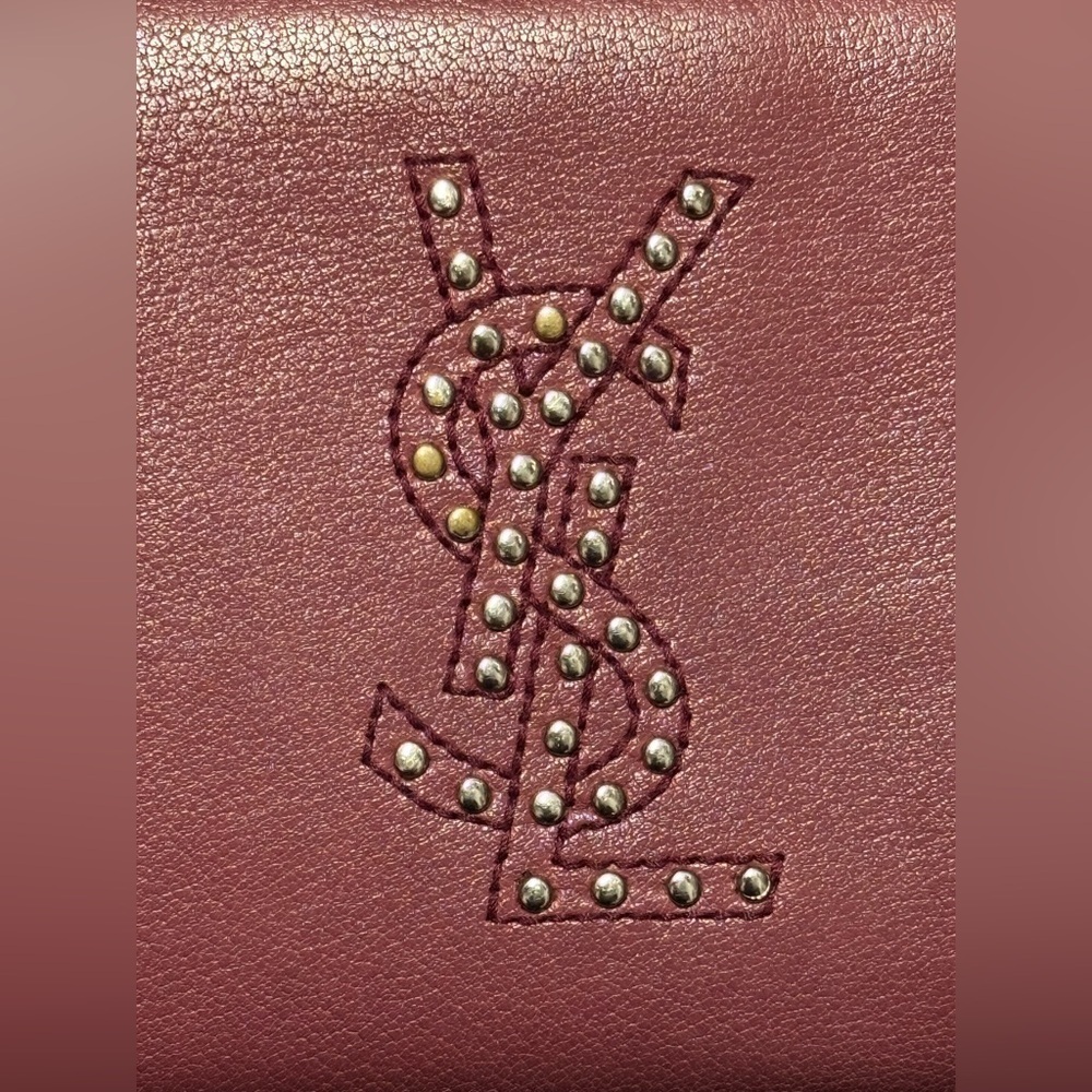 YSL pink Cassandra studded zip around wallet - Picture 2 of 16